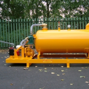 Yellow 700 Litre Skid Base Vacuum Tanker