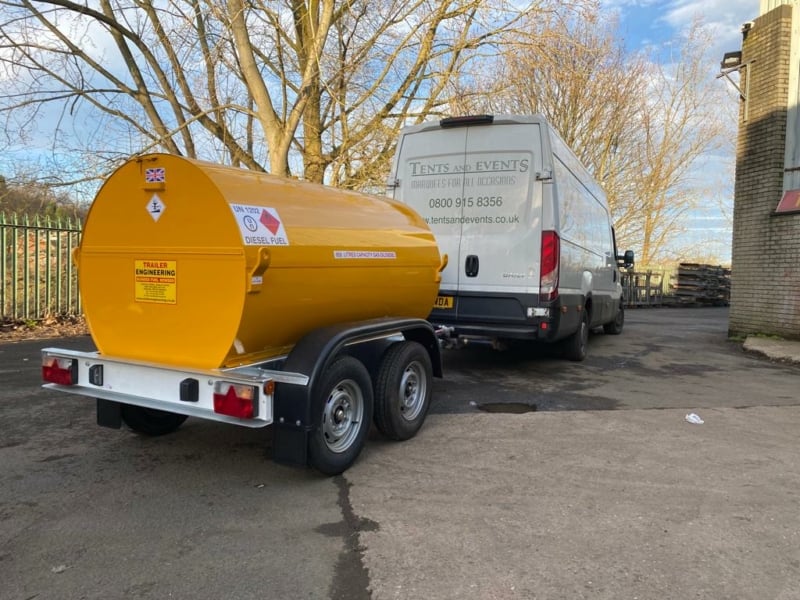 twin axle 950 litre 1000 litre fuel bowser highway tow trailer