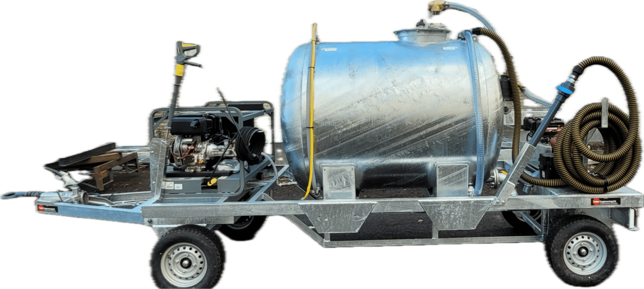 3000L Combination Hotwasher & Vacuum Tanker For Sale