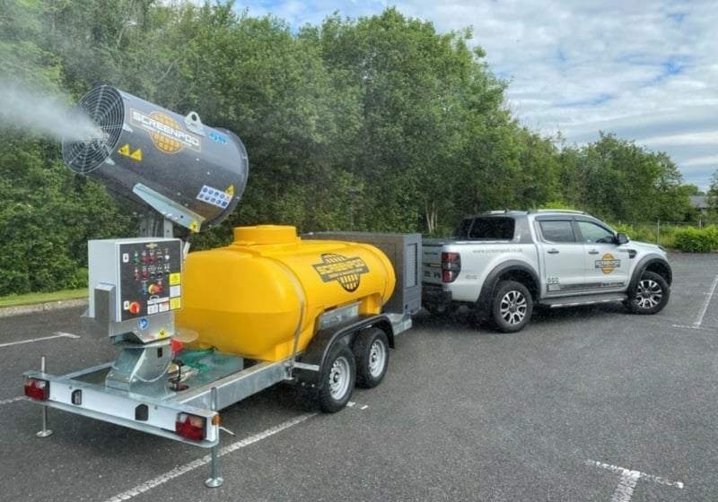 2000 litre water bowser with dust cannon and generator